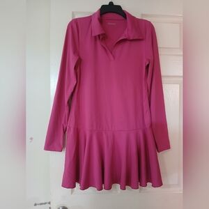 Elegant Pink Long Sleeve Dress